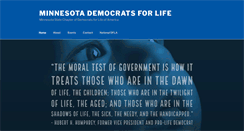 Desktop Screenshot of minnesota.democratsforlife.org