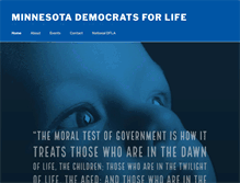 Tablet Screenshot of minnesota.democratsforlife.org