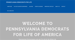 Desktop Screenshot of pennsylvania.democratsforlife.org