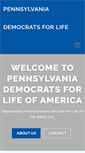 Mobile Screenshot of pennsylvania.democratsforlife.org